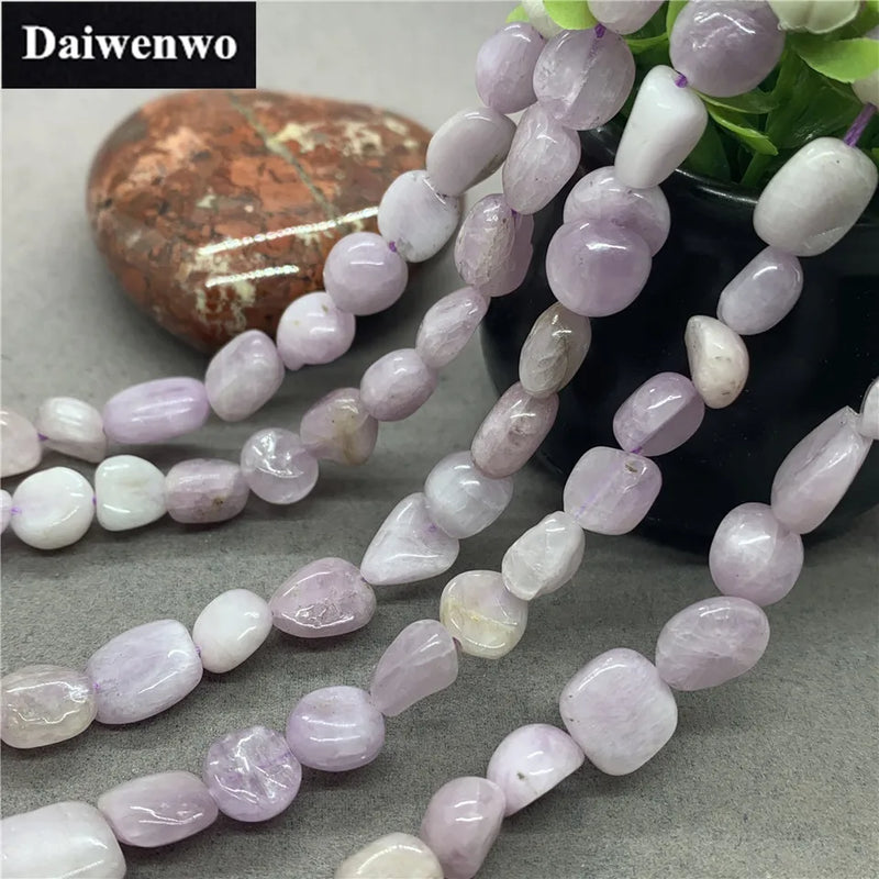 Natural Purple Kunzite Loose Irregular Gravel Beads DIY Jewelry
