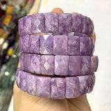 Lepidolite Gemstone Bracelet Natural Bangle