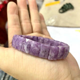 Lepidolite Gemstone Bracelet Natural Bangle