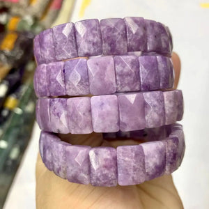 Lepidolite Gemstone Bracelet Natural Bangle