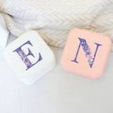 Purple Letter Print Jewelry Box Girls Organizer