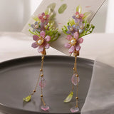 Vintage Butterfly Hairpins Purple Flower Hair Clips