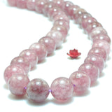 Purple Malaysia Jade Smooth Round Loose Beads Gemstone Bracelet Necklace DIY