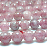 Purple Malaysia Jade Smooth Round Loose Beads Gemstone Bracelet Necklace DIY