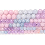 Purple Morganite Stone Beads Round Spacer for Jewelry Making DIY Charms