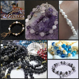 Purple Stone Beads Amethyst Agate Tourmaline Jades Loose Spacer Beads