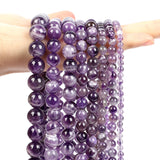 Purple Stone Beads Amethyst Agate Tourmaline Jades Loose Spacer Beads