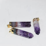 Purple Raw Crystal Stone Necklace Geode Druzy Pendants DIY Jewelry Making