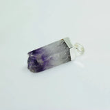 Purple Rectangle Druzy Pendant Silver Plated