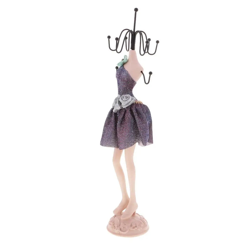 Purple Retro Shoe Jewellery Storage Stand Mannequin Jewelry Display Holder