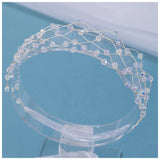 Purple Rhinestone Chain Net Headband Wedding Party Hair Accessory