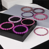 Purple Stone Angelite Beads Bracelet for Women