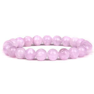 Purple Stone Angelite Beads Bracelet for Women