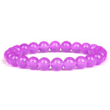 Purple Stone Angelite Beads Bracelet for Women