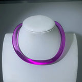 Purple Transparent Exaggerated Choker Acrylic Opening Necklace For Women