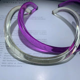 Purple Transparent Exaggerated Choker Acrylic Opening Necklace For Women