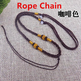 Purple Yellow Crystal Cicada Sweater Chain Necklace Insect Jewelry