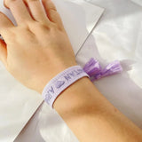 Purple Cotton Friendship Bracelets 7 WITH YOU Gift for Fans
