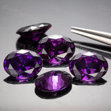 Purple Zircon 9x11mm Oval Loose Stone for Jewelry Making
