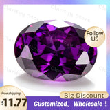 Purple Zircon 9x11mm Oval Loose Stone for Jewelry Making