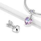Heart-shaped Crystal Pendant Necklace 925 Silver DIY Accessories