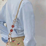 Purse Chain Bag Extender Strap Red Strawberry Heart 2Pcs