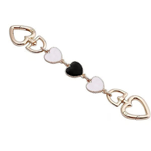 Heart Handbag Charms Short Chain Strap Extender Bag Replacement Purse Shoulder