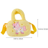 Rainbow Tie Dye Plush Crossbody Handbag for Girls Kids