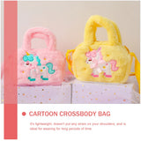 Rainbow Tie Dye Plush Crossbody Handbag for Girls Kids
