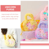 Rainbow Tie Dye Plush Crossbody Handbag for Girls Kids
