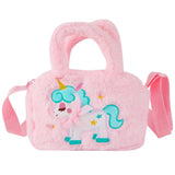 Plush Rainbow Crossbody Bag for Kids