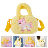 Plush Rainbow Crossbody Bag for Kids
