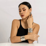 Purui Photosensitive Open Cuff Bracelet Hollow Out Butterfly