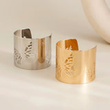 Purui Photosensitive Open Cuff Bracelet Hollow Out Butterfly