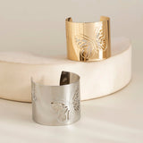 Purui Photosensitive Open Cuff Bracelet Hollow Out Butterfly