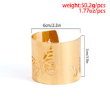 Purui Photosensitive Open Cuff Bracelet Hollow Out Butterfly