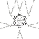 4-8 BFF Forever Puzzle Piece Pendant Necklaces