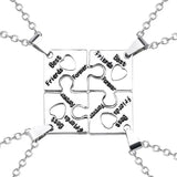4-8 BFF Forever Puzzle Piece Pendant Necklaces