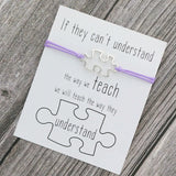 Puzzle Piece Teacher Bracelet Autism Awareness Adjustable Bracelet