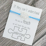 Puzzle Piece Teacher Bracelet Autism Awareness Adjustable Bracelet