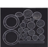 Flower Curve Gauge Painting Set 22 Piece Multi-Function