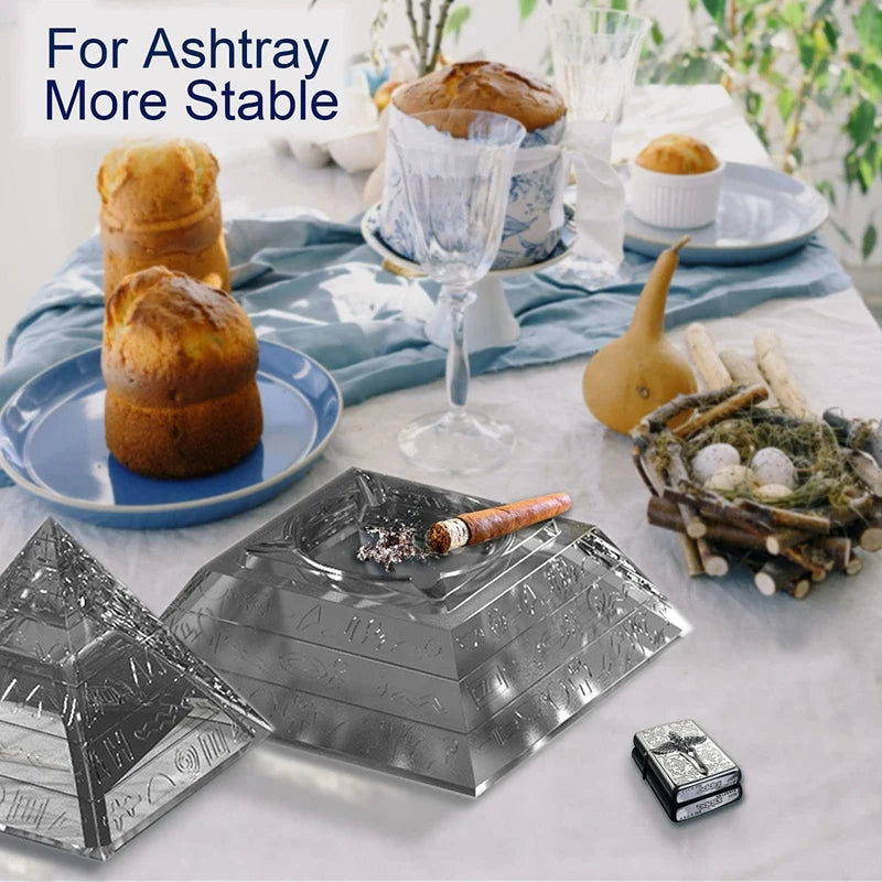 Pyramid Ashtray Epoxy Resin Mold Smoke Storage Box Silicone Mould