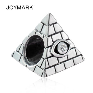 Pyramid Eyes 925 Silver Charm Beads Sterling Silver Beads SZPB281