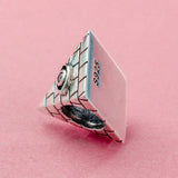 Pyramid Eyes 925 Silver Charm Beads Sterling Silver Beads SZPB281
