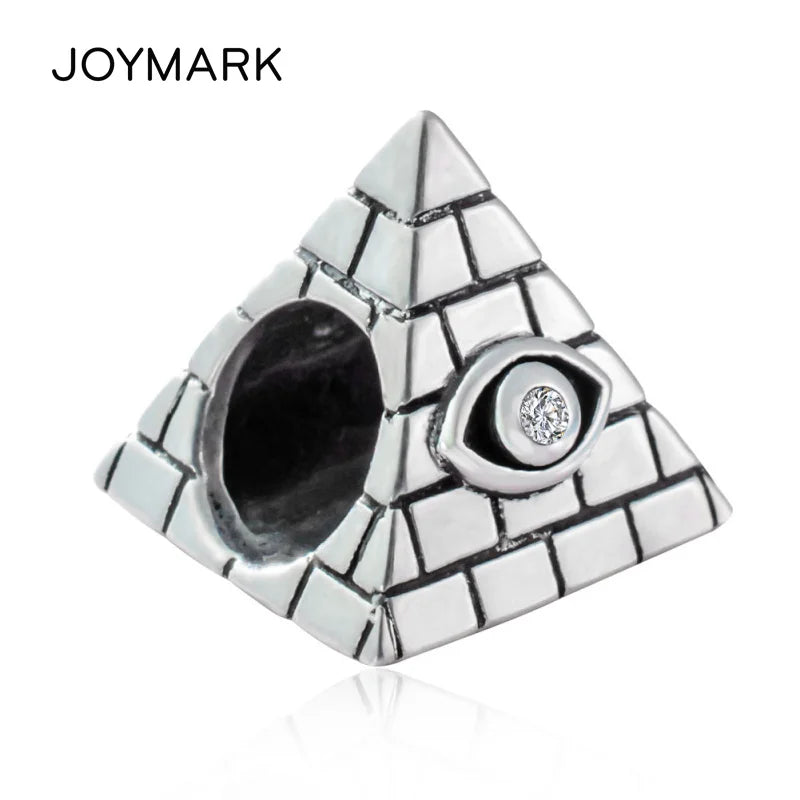 Pyramid Eyes 925 Silver Charm Beads Sterling Silver Beads SZPB281