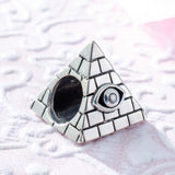 Pyramid Eyes 925 Silver Charm Beads Sterling Silver Beads SZPB281