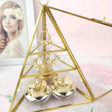 Pyramid Glass Display Holder Case Jewelry Collection Storage Organizer Box