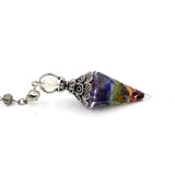 Natural Quartz Pendants for Divination Wicca Crystal Tiger Eye Pendulum Reiki