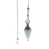 Natural Quartz Pendants for Divination Wicca Crystal Tiger Eye Pendulum Reiki