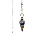 Natural Quartz Pendants for Divination Wicca Crystal Tiger Eye Pendulum Reiki
